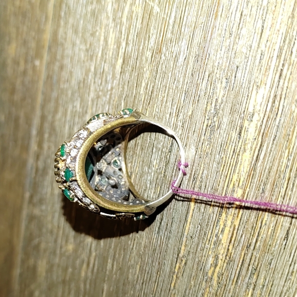 Mew Emerald Turkish Ring SIZE 8 - Picture 7 of 8